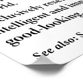 スキーの定義おもしろいスキースポーツラバースキーヤー ポスター (角)