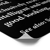 スキーの定義おもしろいスキースポーツ愛好家 ポスター (角)