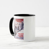 スキーの宣伝ポスター マグカップ (正面左)