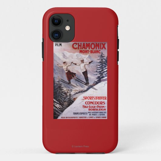スキーの昇進ポスター Case-Mate iPhoneケース (裏面)