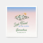 スキーの最後のトースト冬のバッハ週末 スタンダードカクテルナプキン (正面)