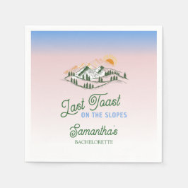 スキーの最後のトースト冬のバッハ週末 スタンダードカクテルナプキン