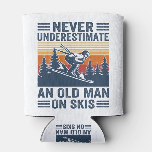 スキーの老人を決して過小評価しない 缶クーラー (裏面)