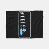 スキーの進化スキーアプレーススキースノーボードディ フリースブランケット (正面(横))