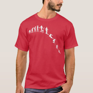スキーの進化スキーヤーとして進化する人,スキー Tシャツ