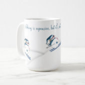 スキーはセラピーおもしろいスキーより安い コーヒーマグカップ (正面左)