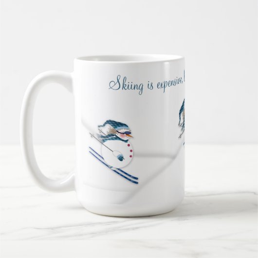 スキーはセラピーおもしろいスキーより安い コーヒーマグカップ (左)