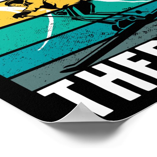 スキーはセラピースキーヤーのウィンタースポーツより良い ポスター (角)