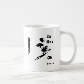 スキーは女の子を好みます コーヒーマグカップ