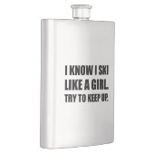 スキーは女の子力をおもしろい好みます フラスク (右)