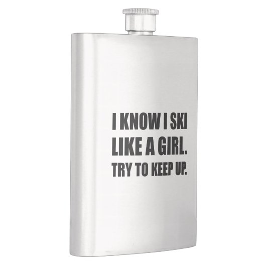 スキーは女の子力をおもしろい好みます フラスク (右)
