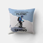スキーは流れスキーと一緒に行く クッション (裏面)