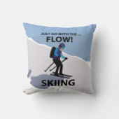 スキーは流れスキーと一緒に行く クッション (正面)