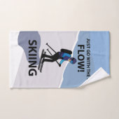 スキーは流れスキーと一緒に行く ハンドタオル (ハンドタオル)