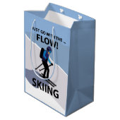 スキーは流れスキーと一緒に行く ミディアムペーパーバッグ (裏面アングル)