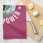 スキーは私のスーパーパワー キッチンタオル (四つ折り)