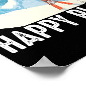 スキーは私の幸せな場所スキーヤー冬のスポーツ ポスター (角)