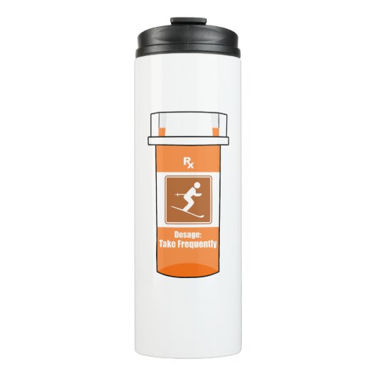 スキーは私の薬だ タンブラー (正面)