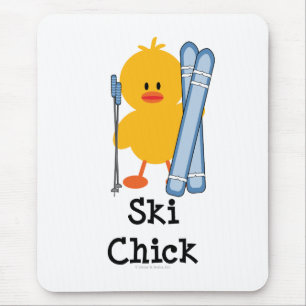 スキーひよこのマウスパッド マウスパッド