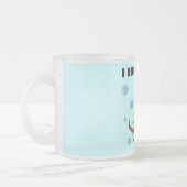 スキーへの愛-男の子のTシャツおよびギフト フロストグラスマグカップ (左)