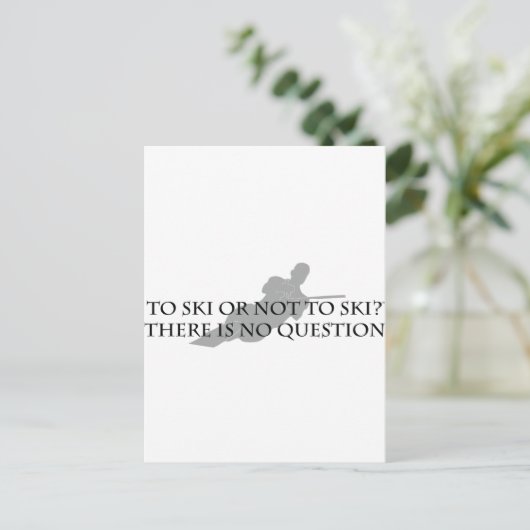 スキーをするかスキーをしない（水上スキー） ポストカード (スタンド正面)