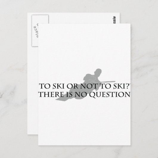 スキーをするかスキーをしない（水上スキー） ポストカード (正面/裏面)