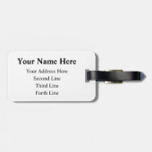 スキーをすることを行こう! ヴィンテージのデザインのスキーヤー ラゲッジタグ (裏面横)