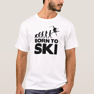 スキーをすること生まれるスキーヤーの進化02.png tシャツ