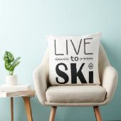 スキーをするために枕-白住んで下さい クッション (椅子)