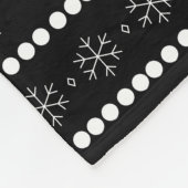 スキーをするために毛布-黒住んで下さい フリースブランケット (角)