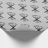 スキーをするために生まれて下さい ラッピングペーパー (角)