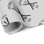 スキーをするために生まれて下さい ラッピングペーパー (ロールコーナー)