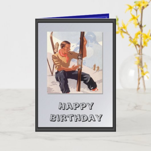 スキーをするために用意して下さい カード (黄色い花)