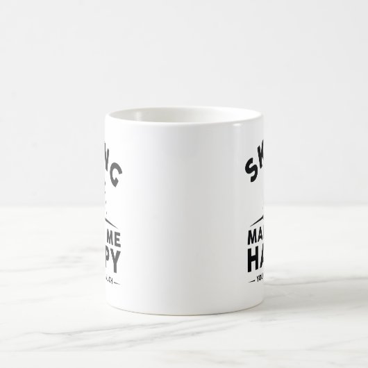 スキーをすると私はあまり嬉しくない コーヒーマグカップ (中央)