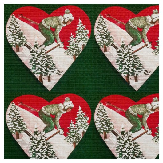 スキーをする愛生地 ファブリック (見本)