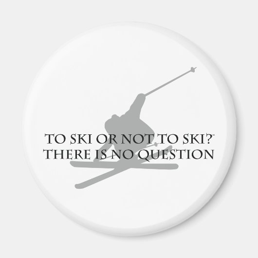 スキーをする マグネット (正面)