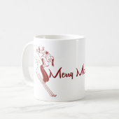 スキーをテーマにしたホットチョコレートマグ コーヒーマグカップ (正面左)