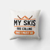 スキーを呼んで行かねばならない クッション (裏面)