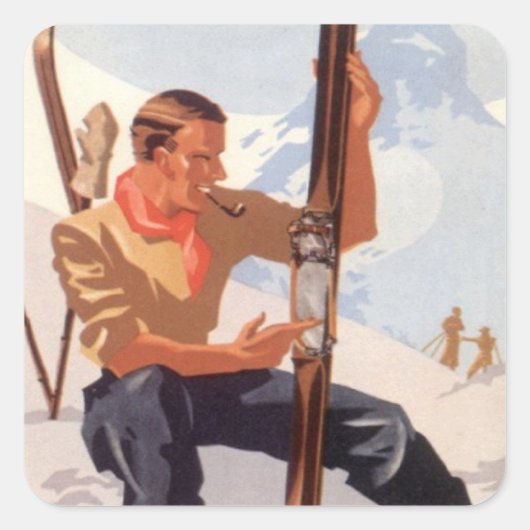 スキーを固定する スクエアシール (正面)