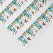 スキーを履いている女性 薄葉紙 (詳細)