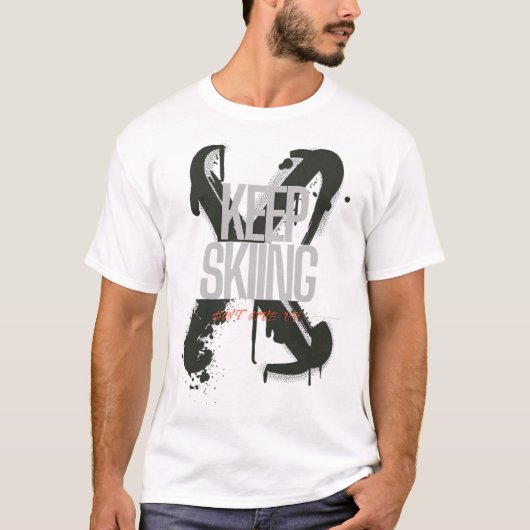 スキーを続けよう Tシャツ (正面)