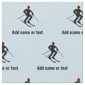 スキーアウィンタースポーツテーマ – 任意の色の独自の文字 ファブリック (クローズアップ)