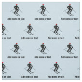 スキーアウィンタースポーツテーマ – 任意の色の独自の文字 ファブリック (見本)