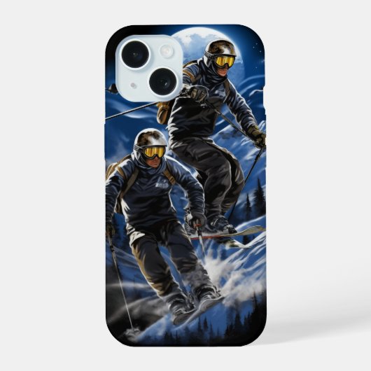 スキーアクション iPhone 15ケース (裏面)