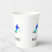 スキーアスノースキーカスタム文字 紙コップ (右)