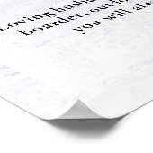 スキーアスノーボーダーライフお祝い写真葬儀 ポスター (角)