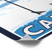 スキーアパージング – カリフォルニア州タホ湖 ポスター (角)