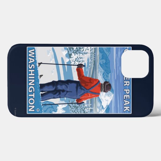 スキーアパージング – ワシントンGlacier Peak Case-Mate iPhoneケース (裏面 (横))