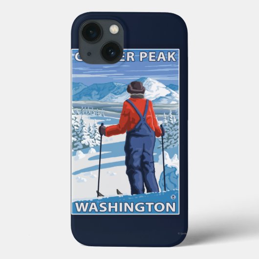 スキーアパージング – ワシントンGlacier Peak Case-Mate iPhoneケース (裏面)