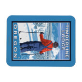 スキーアパーテーション – オレゴン，ティンバーラインロッジ マグネット (横)